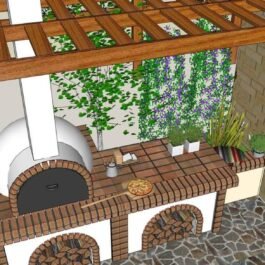 1 Σχέδιο φούρνου με πάγκο και έξτρα χαμηλό τελείωμα δεξιά